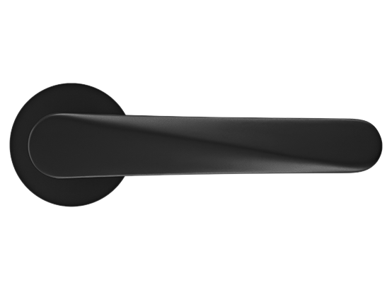 CAYAN - ручка дверная  на круглой розетке 6 мм, MH-58-R6 BL,  цвет - чёрный фото купить в Казани